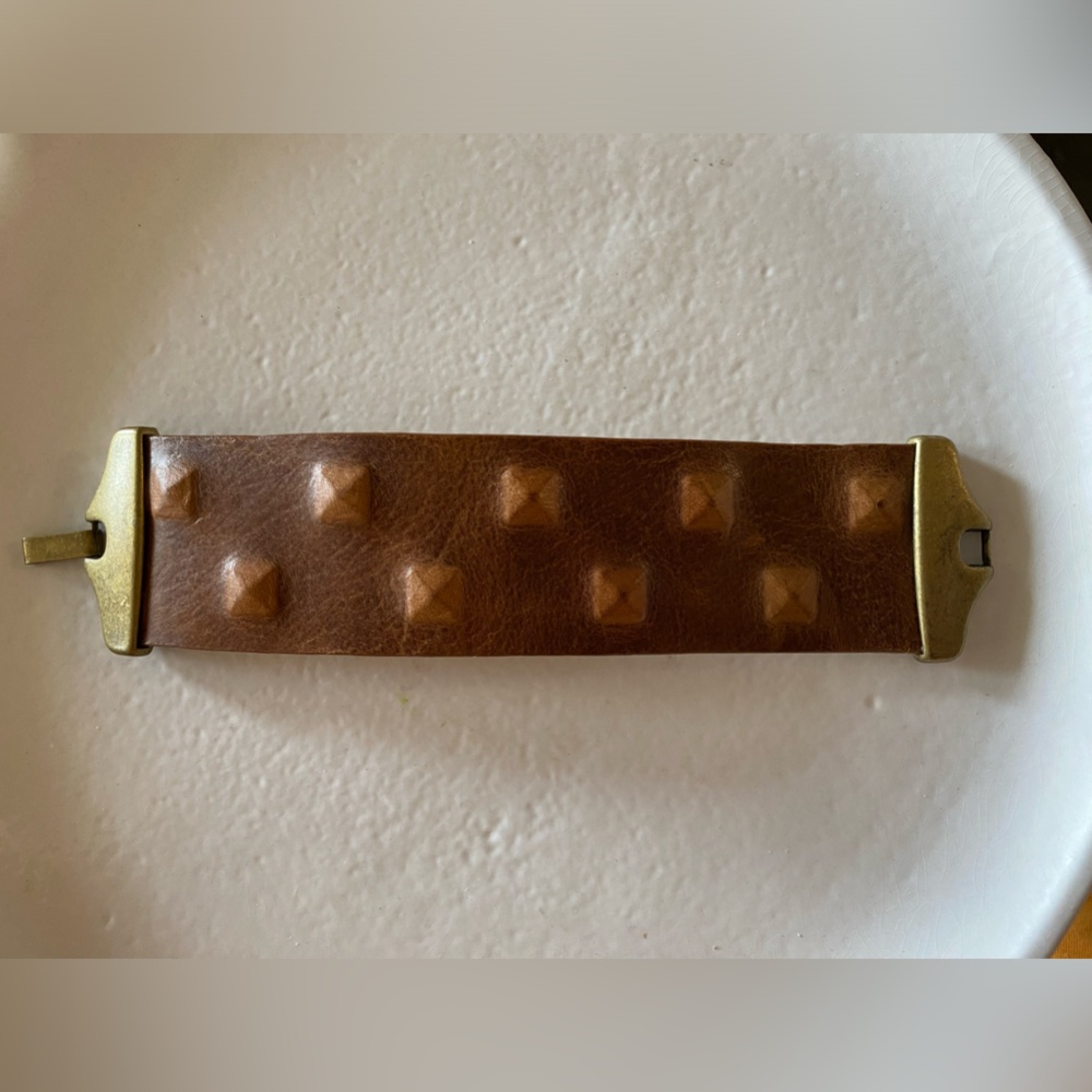 Leather & Brass Bracelet